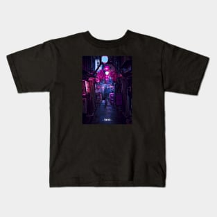 Tokyo Street Neon Synthwave Kids T-Shirt